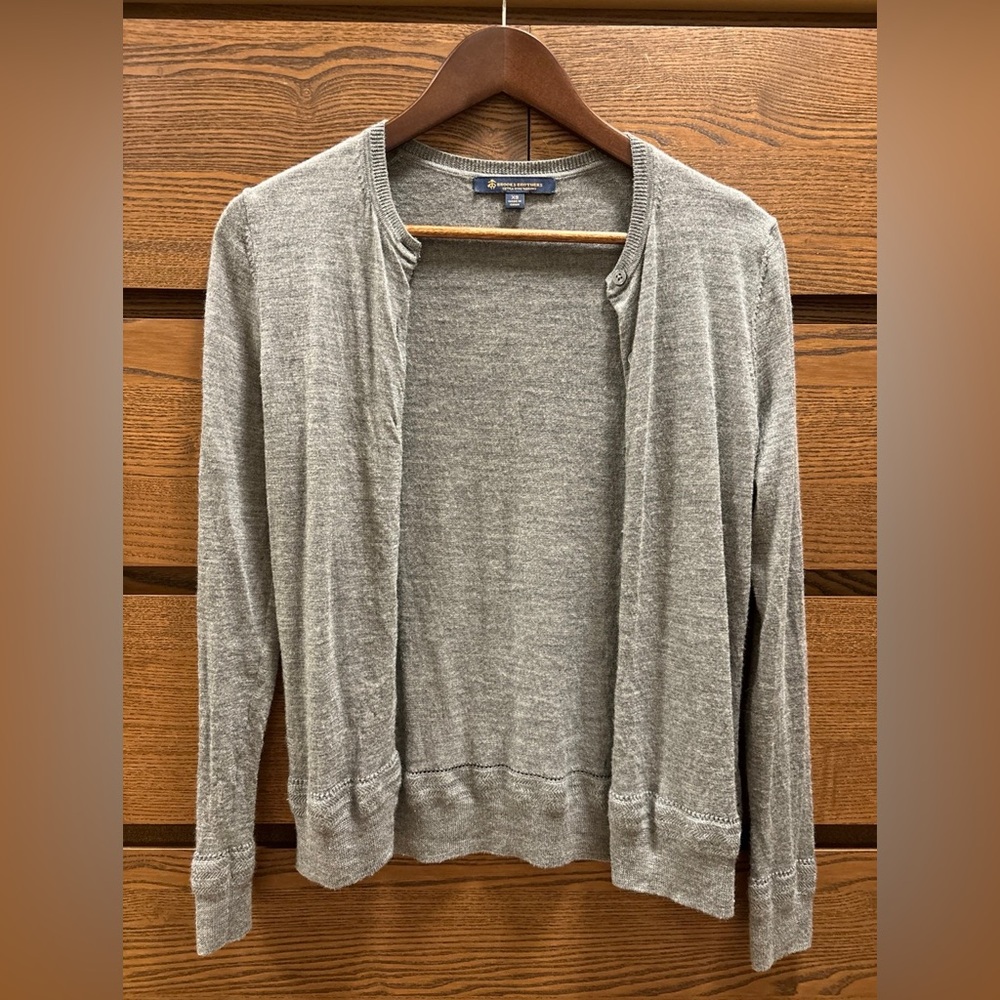 Brooks Brothers grey cardigan